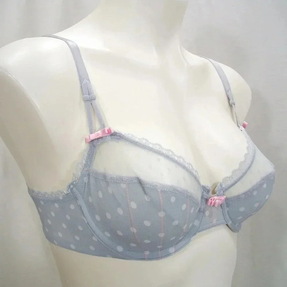 32DDD Felina 110789 Marielle Full Busted UW Bra Gray Dot NWT - Picture 7 of 13